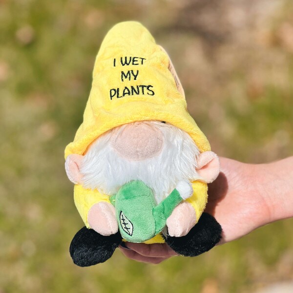 Punchkins I Wet My Plants Gnome Plush